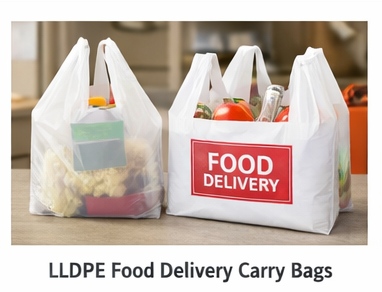 LLDPE Food Delivery Carry Bags